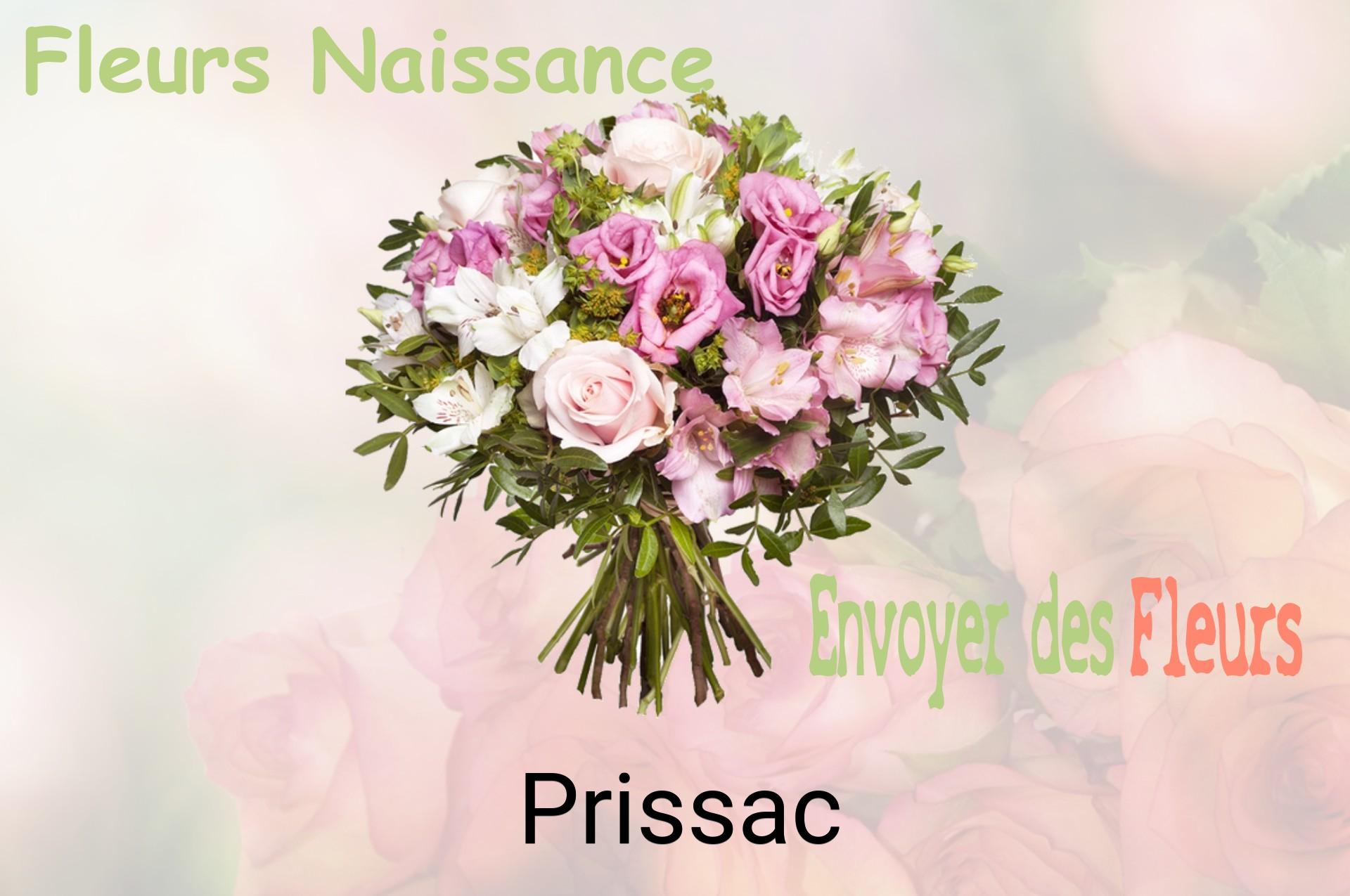 Bouquet de fleurs de naissance livré à Prissac